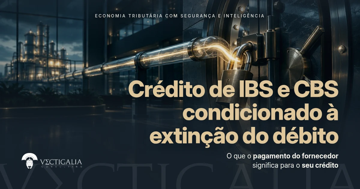Crédito de IBS e CBS condicionado à extinção do débito: como funciona e onde estão os riscos